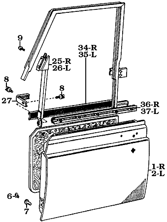 FJ55 Front Door Assembly - Outer