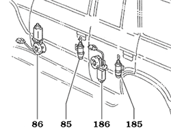 Window Motor and Solenoid Position