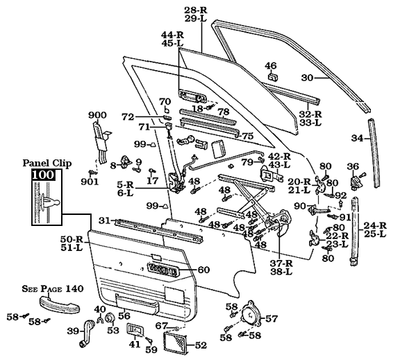 FJ60 Land Cruiser Front Door Assembly