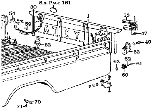FJ45 Long Bed Tailget Assembly