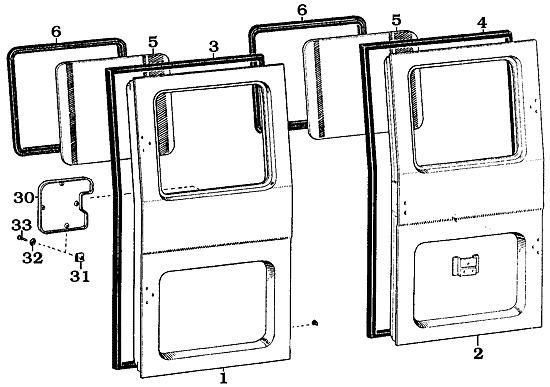 Ambulance Door Weathersrip and Glass Assembly