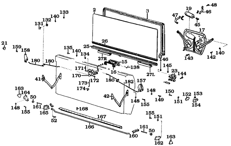 FJ55 Land Cruiser Hinges, Latches, Hardware, Glass, Upper Weatherstrip, Regulator, etc.