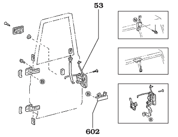 70 Series Land Cruiser Rear Door Lock Assembly