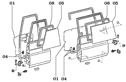 70 Series Land Cruiser Non Removable Top Rear Door Assembly