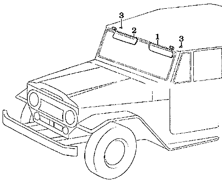 FJ40/45 and FJ55 Land Cruiser Sun Visor Assembly 