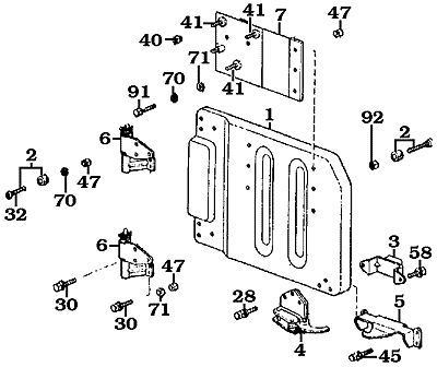 1/75-8/76 Tire Carrier Assembly