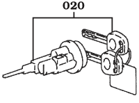 100 Series Key and Alarm Transmitter Cylinder Diagram