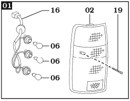 80 Series Tail Light Assembly