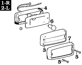 10/69-12/74 FJ40 Front Side Marker Assembly