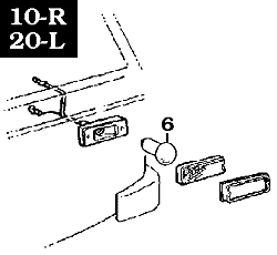 10/69-12/74 FJ55  Rear Side Marker Assembly