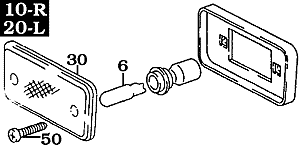 1/90-1/98 80 Series Rear Marker Light Assembly
