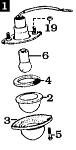 2/74-1984 FJ40 License Plate Lamp Assembly