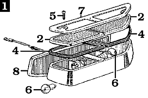 1968-9/72 FJ55 License Plate Lamp Assembly