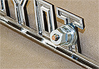 1958-9/73 40 and 45 Series Apron Emblem Back