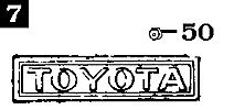 FJ55 Rear Toyota Emblem
