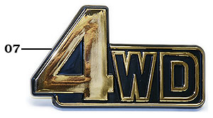 Gold 4WD Emblem