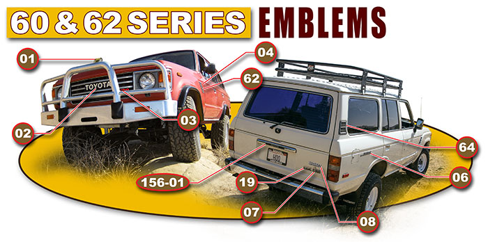 60 Series Land Cruiser Emblems and Insignias