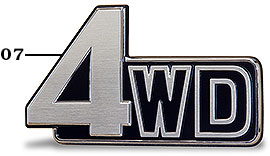 Silver 4WD Emblem