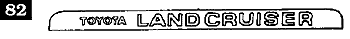 Rear Toyota Land Cruiser Emblem