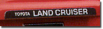 Rear Toyota Land Cruiser Emblem Photo