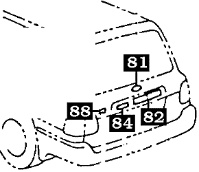 UZJ100 Rear Emblem Position Diagram