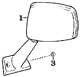 8/80-8/87 60 Series
Manual Side Mirror Assembly