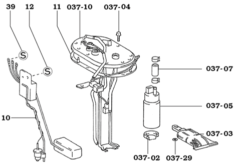 1/90-1/98 80 Series fuel Pump Assembly
