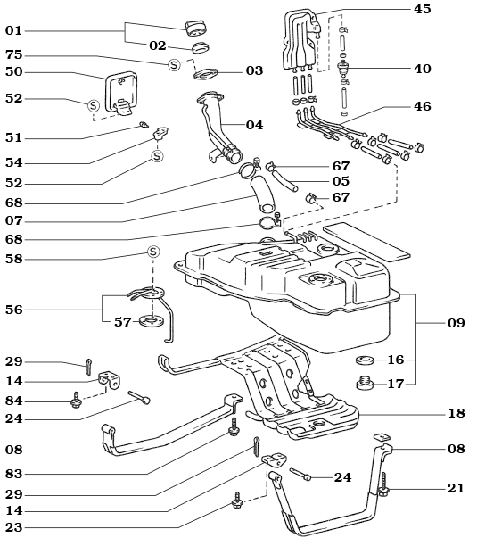 1/79-1984 FJ40 Fuel Tank Assembly