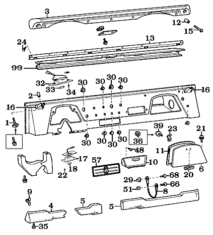 FJ40 and FJ45 Dash Assembly