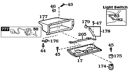 FJ60 Glove Box Assembly