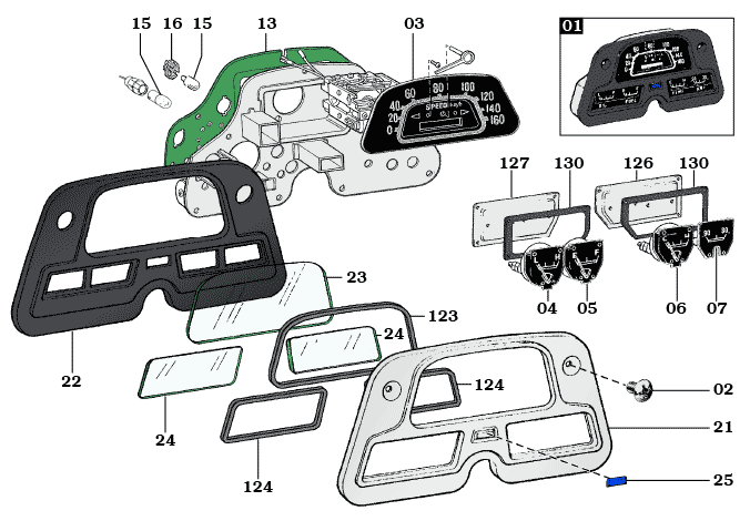 FJ40 Instument Cluster
