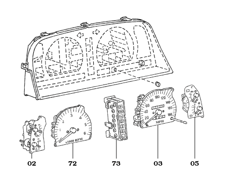 FJ/FZJ80 Intrument Cluster Assembly