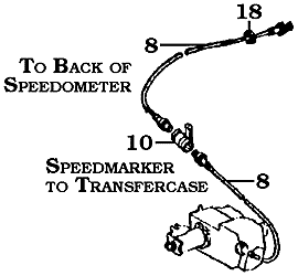1969-9/71 FJ40 and FJ55 Series Screw On Type Speedometer Diagram