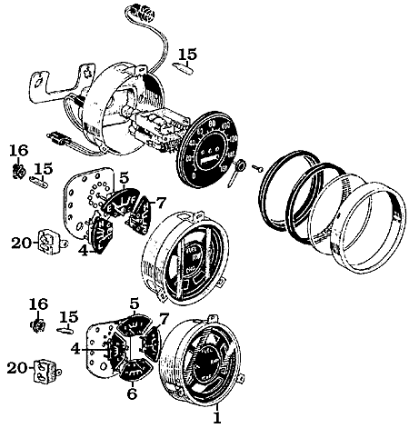 FJ55 Speedometer and Gauge Assembly