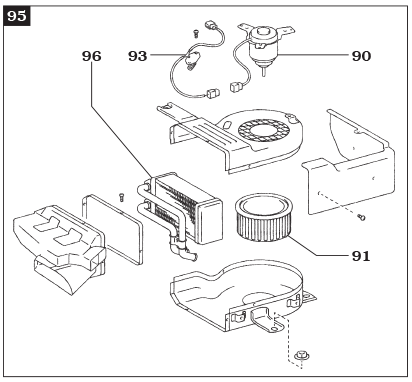 FJ80 Rear Heater Assembly