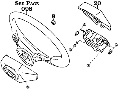 1990 to 1998 horn assembly