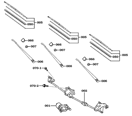 FJ Cruiser Front windshield wiper assembly