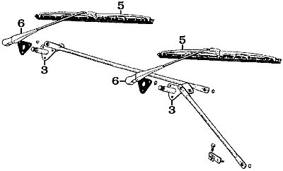 1968 to September 1971 FJ55  windshield wiper assembly