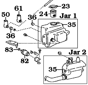 8/92-1/98 80 Series Land Cruiser With Headlamp Cleaner