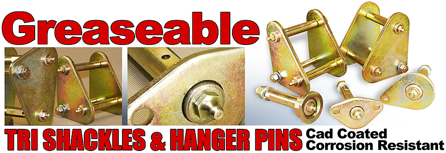 Greasable Tri-Shackles and Hanger Pins