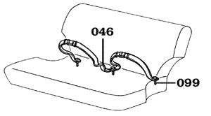 1968-9/71 FJ55 rear seat belt diagam