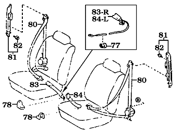 80 Series Front Seat Belt Diagram