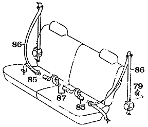 80 Series Middle Seat Belt Diagram