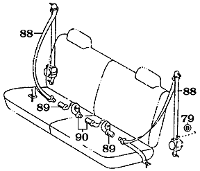 80 Series 3rd Row Seat Belt Diagram