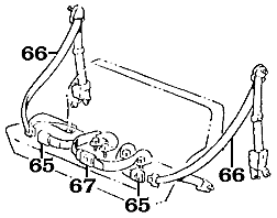 8/88-1/90 62 Series Rear Seat Belt diagram