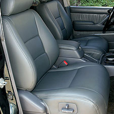 SOR 80 Series Luxury Upholstery Gray Front Seat Detail 1