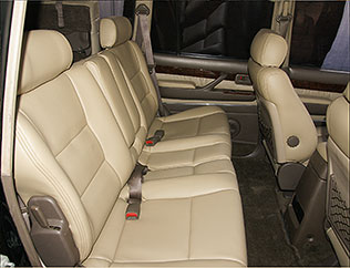 SOR 80 Series Luxury vinyl seat upholstery Oak rear seat