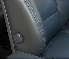 SOR 80 Series Luxury vinyl seat upholstery Gray Detail 4